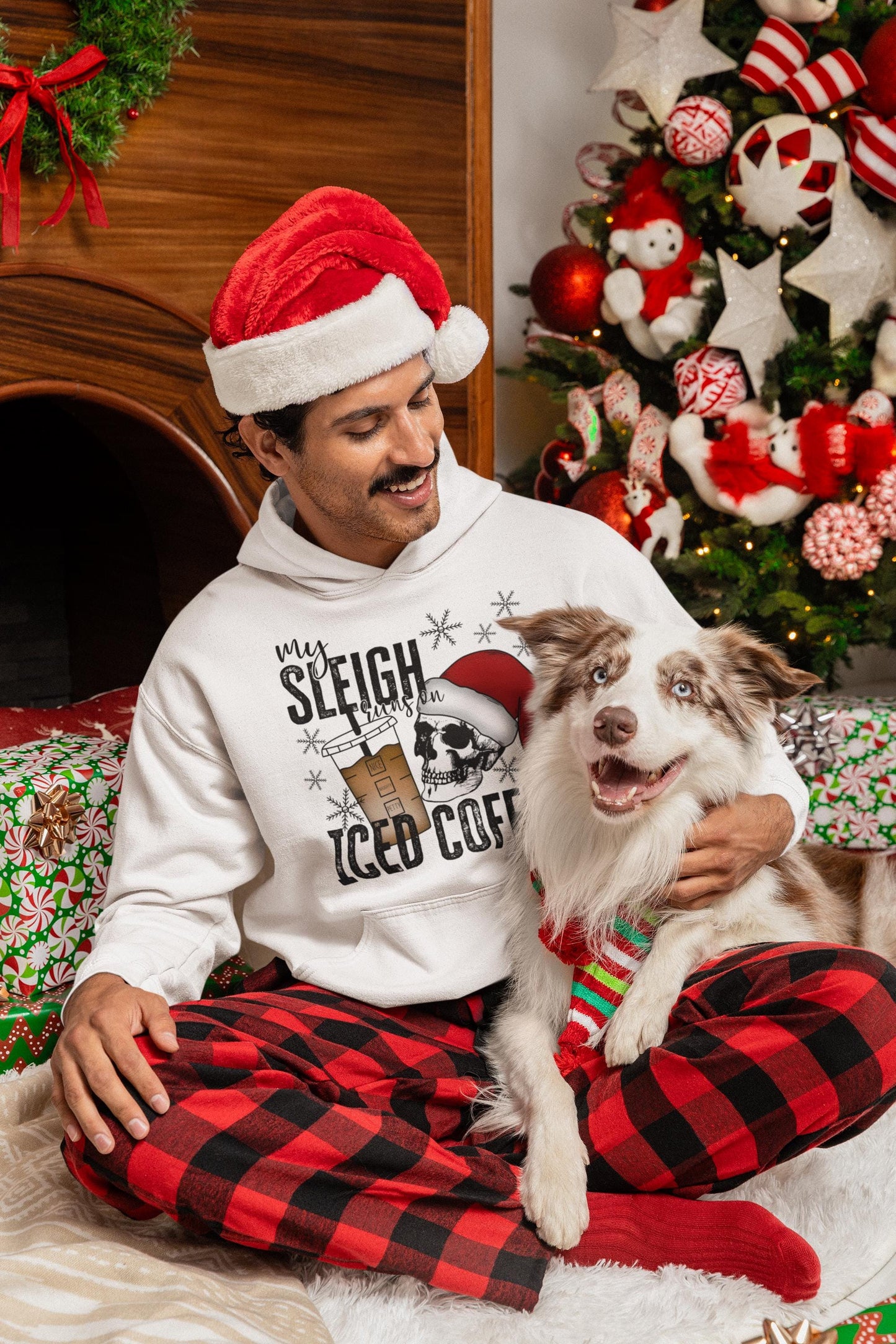 My Sleigh Runs On Iced Coffee - DTF TRANSFER